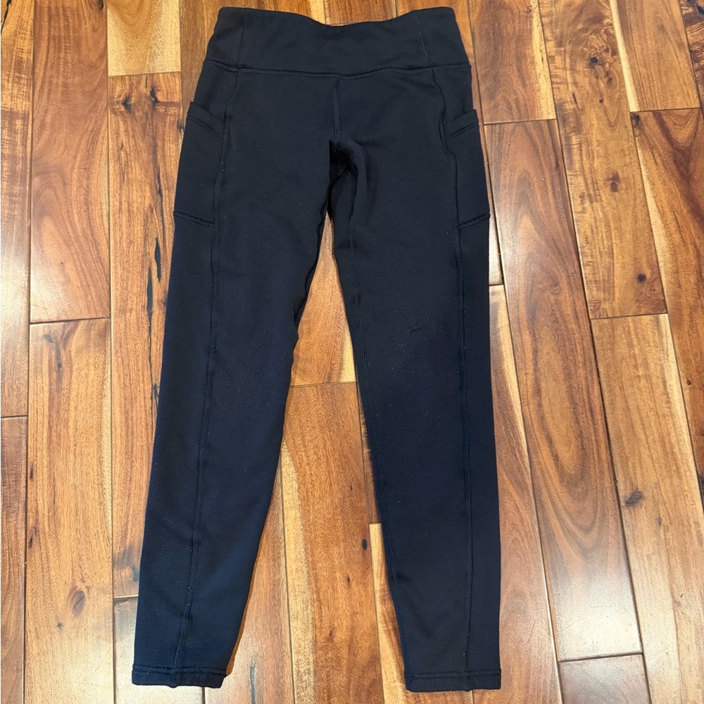 Athleta girl black Kids Leggings large lined